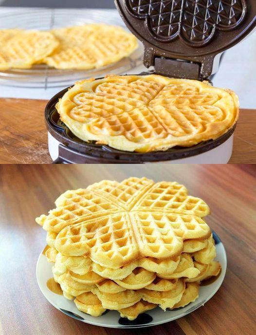 Fantastische Vanille Joghurt Waffeln in nur 1 Minute zubereitet