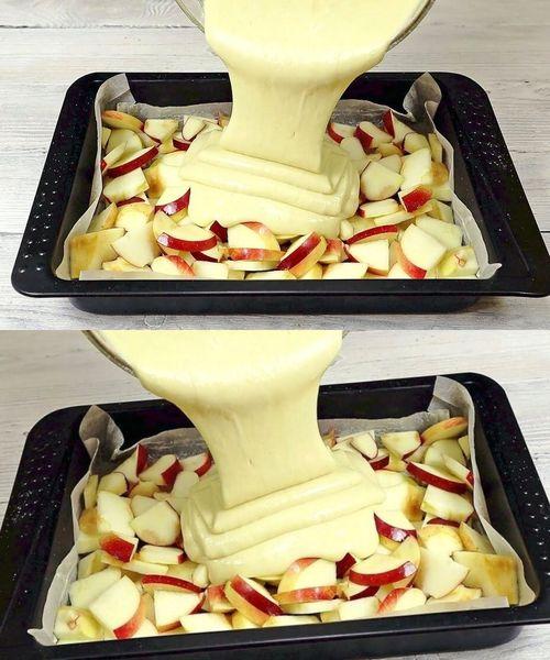 Apfelkuchen in 10 Minuten den backe ich jede Woche
