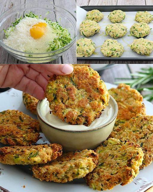 Bratlinge mit 800 g Zucchini & 200g Kase